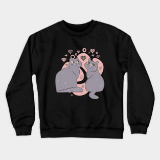 Valentine Cat Crewneck Sweatshirt